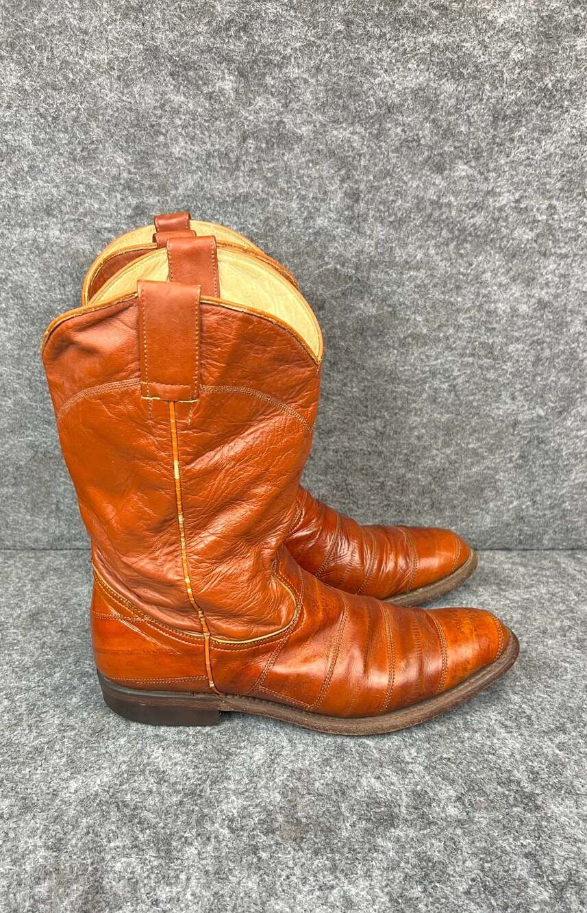Vintage Boots Leather Cowboy Boots Men’s Not Sure Size 9.5